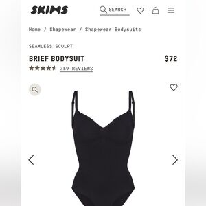 SKIMS SEAMLESS SCULPT BRIEF BODYSUIT